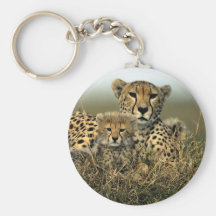 Cheetah and Cub Keychains