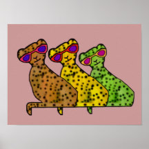 Cheetah Cool Cats Poster