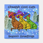 Cheetah Cool Cats Snow Day Magnets
