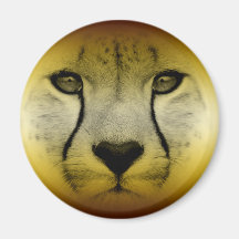 CHEETAH FACE FRIDGE MAGNET