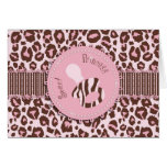 Cheetah Girl Card Pink B