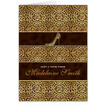 Cheetah Print Personalised Deluxe Note Card