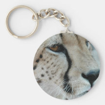 Cheetah Profile Stickers Keychain