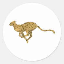 Cheetah! Round Sticker