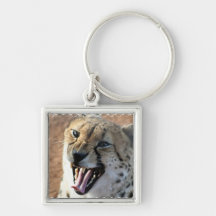 Cheetah Snarl Keychain