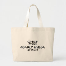 Chef Deadly Ninja by Night Tote Bags