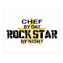 Chef Rock Star by Night Postcard