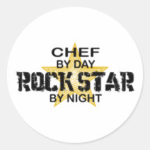 Chef Rock Star by Night Sticker