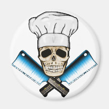 Chef_Skull_C1 Fridge Magnet