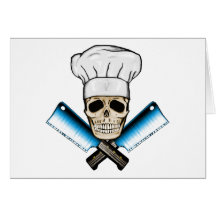 Chef_Skull_C1 Greeting Cards