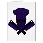 Chef_Skull_purple Greeting Card