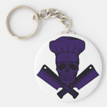 Chef_Skull_purple Key Chain