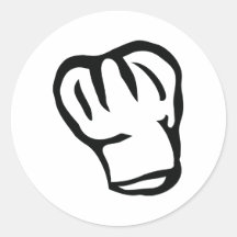 chefs head chef cook head round stickers