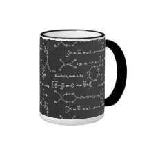 Chemical formula writing coffee mugs