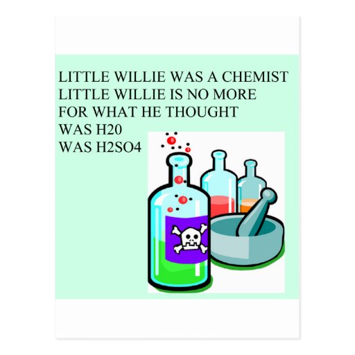 chemistry little willie rhyme post cards