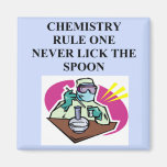 chemistry: never lick the spoon fridge magnets