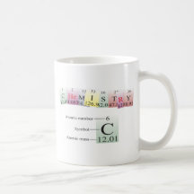 Chemistry Spelled with elements Coffee Mugs