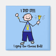 Chemo Bell - Yellow Ribbon Refrigerator Magnets