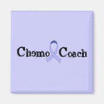 Chemo Coach - Periwinkle Ribbon Fridge Magnet