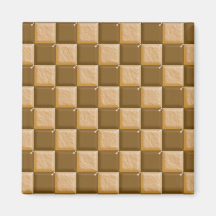 Chequerboard - Chocolate Peanut Butter Refrigerator Magnet