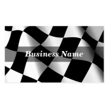 Chequered Flag Background Business Card Template