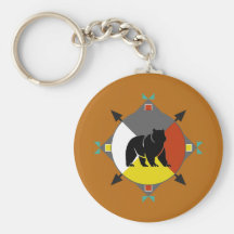 Cherokee Bear Four Directions Keychain