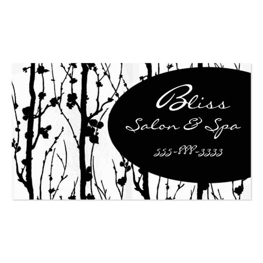 cherry blossom black 1 business cards