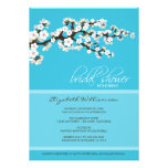 Cherry Blossom Bridal Shower Invitation (aqua)