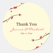 Cherry Blossom Favour Stickers