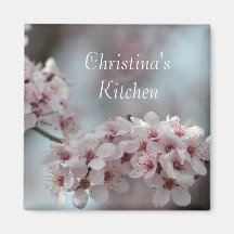 Cherry Blossom Floral Refrigerator Magnet