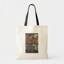Cherry Blossom Geisha, Fine Art Products Bags