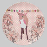 Cherry Blossom Pretty Pink Fawn Plate plates