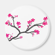 cherry blossom refrigerator magnet