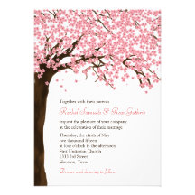 Cherry Blossom / Sakura Watercolor Wedding Card