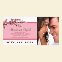Cherry Blossom Save the Date Photocard (pink) photo cards
