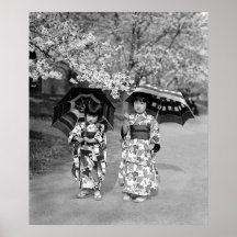 Cherry Blossom Stroll, 1925 Print