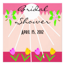 Cherry Blossom Sun Shower Invitation