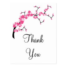 Cherry Blossom Tree Branch Custom Postcards