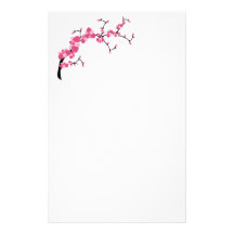 Cherry Blossom Tree Branch Design 2 Customized Stationery