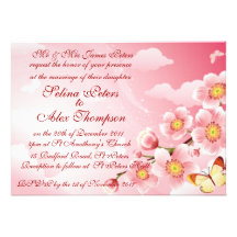 Cherry Blossom Wedding Invitation