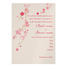 Cherry Blossom Wedding Invitation