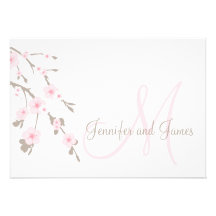 Cherry Blossom Wedding Invitation Landscape