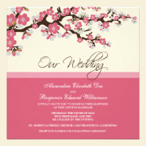 Cherry Blossom Wedding Invitation (pink) invitations