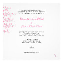 cherry blossom; wedding invites
