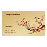 Cherry Blossom with Birds Business Card Templates