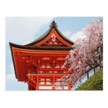 Cherry blossoms at Kiyomizudera postcard