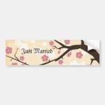 Cherry Blossoms Branch Weddings Bumper Sticker