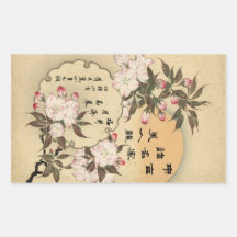 Cherry blossoms rectangle sticker