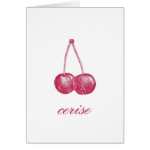 Cherry (Cerise) Notecards