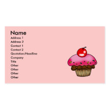 Cherry cupcake business cards